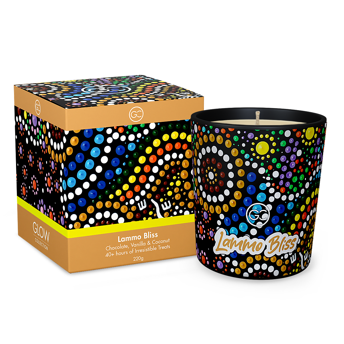 Lammo Bliss - Chocolate and Vanilla Scented Soy Paraffin Candle 40hr Burn