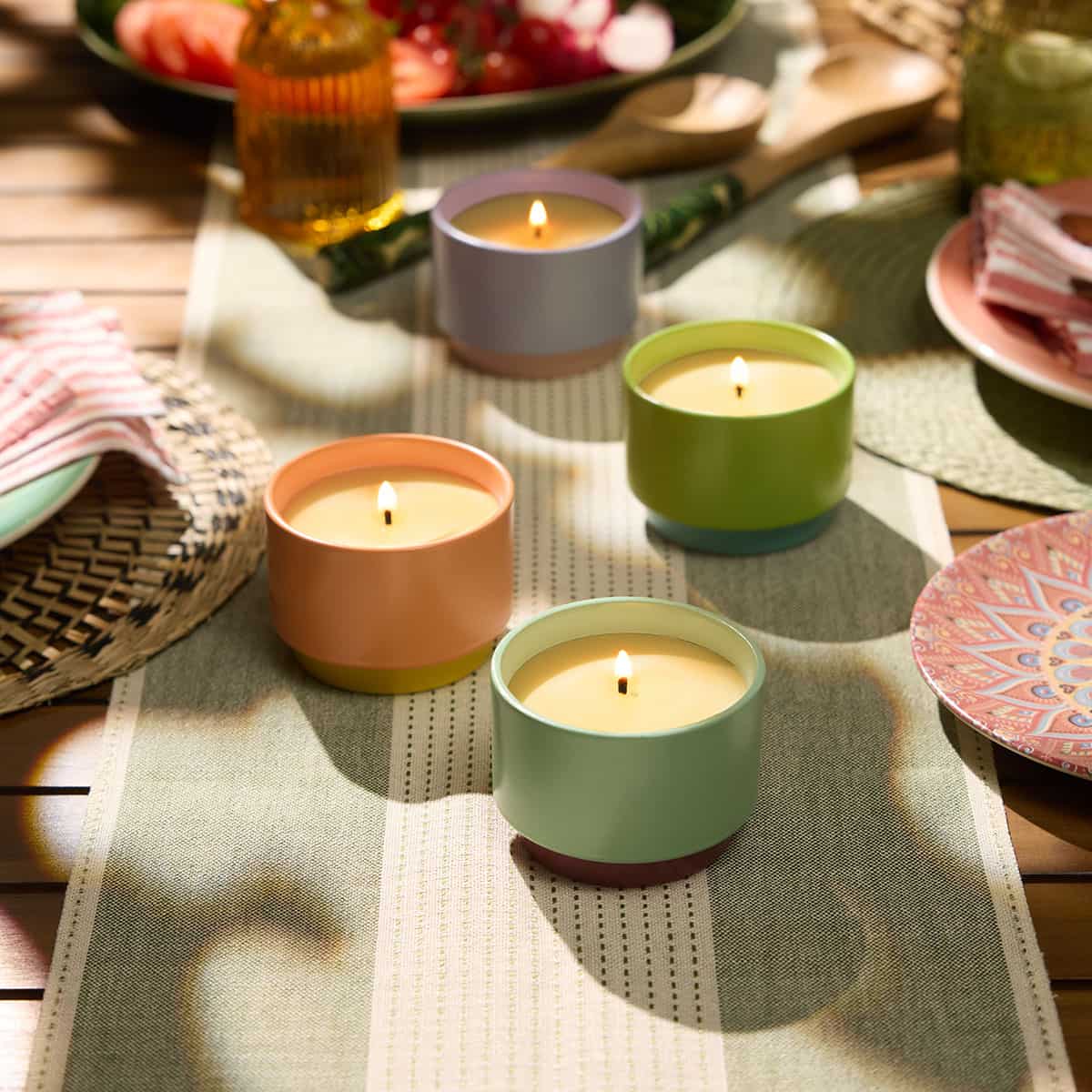Wild Lemongrass Citronella Scented Two Toned 1-Wick Jar Candle